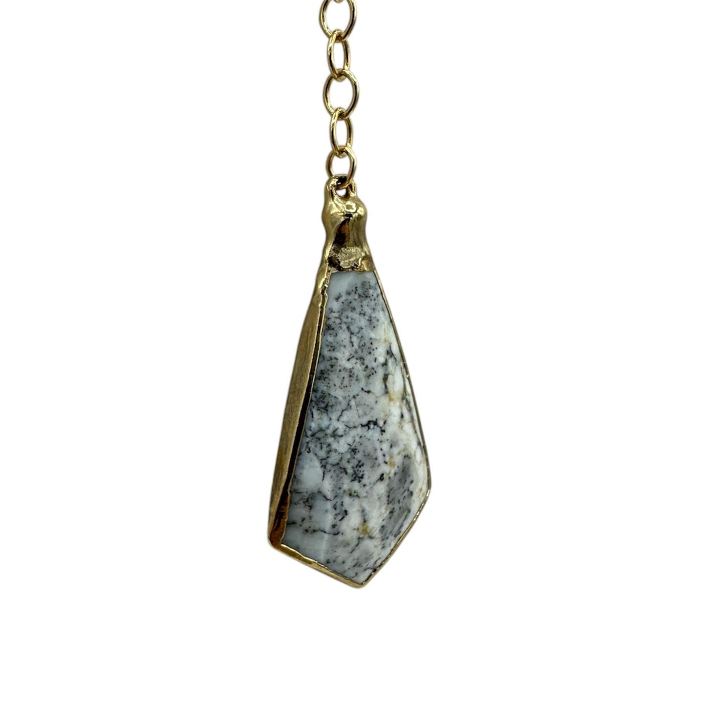Dendritic Opal Lariat Necklace