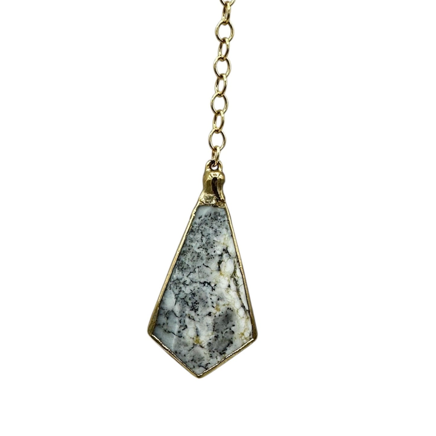 Dendritic Opal Lariat Necklace