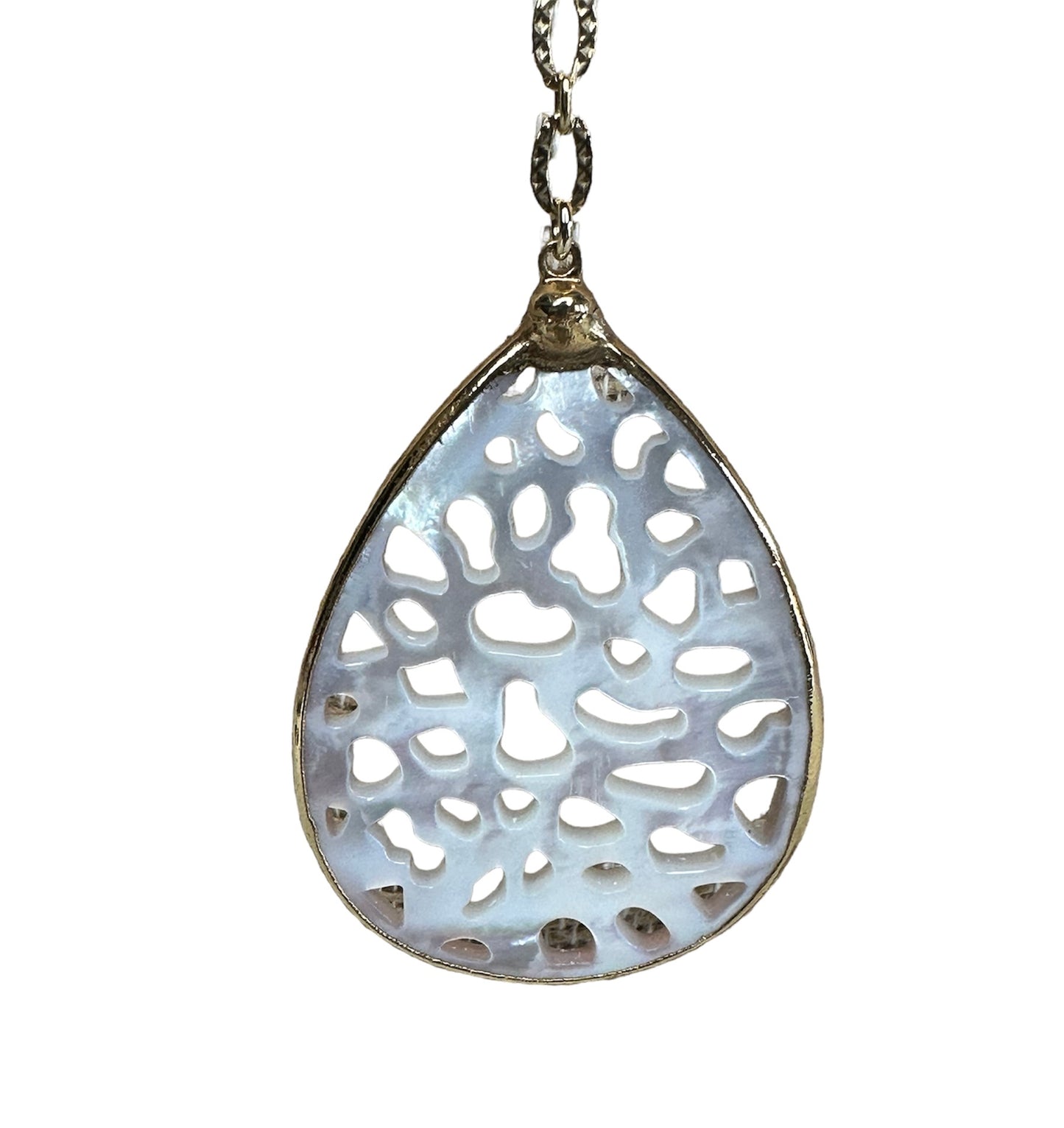 Oval Mother Of Pearl Necklace