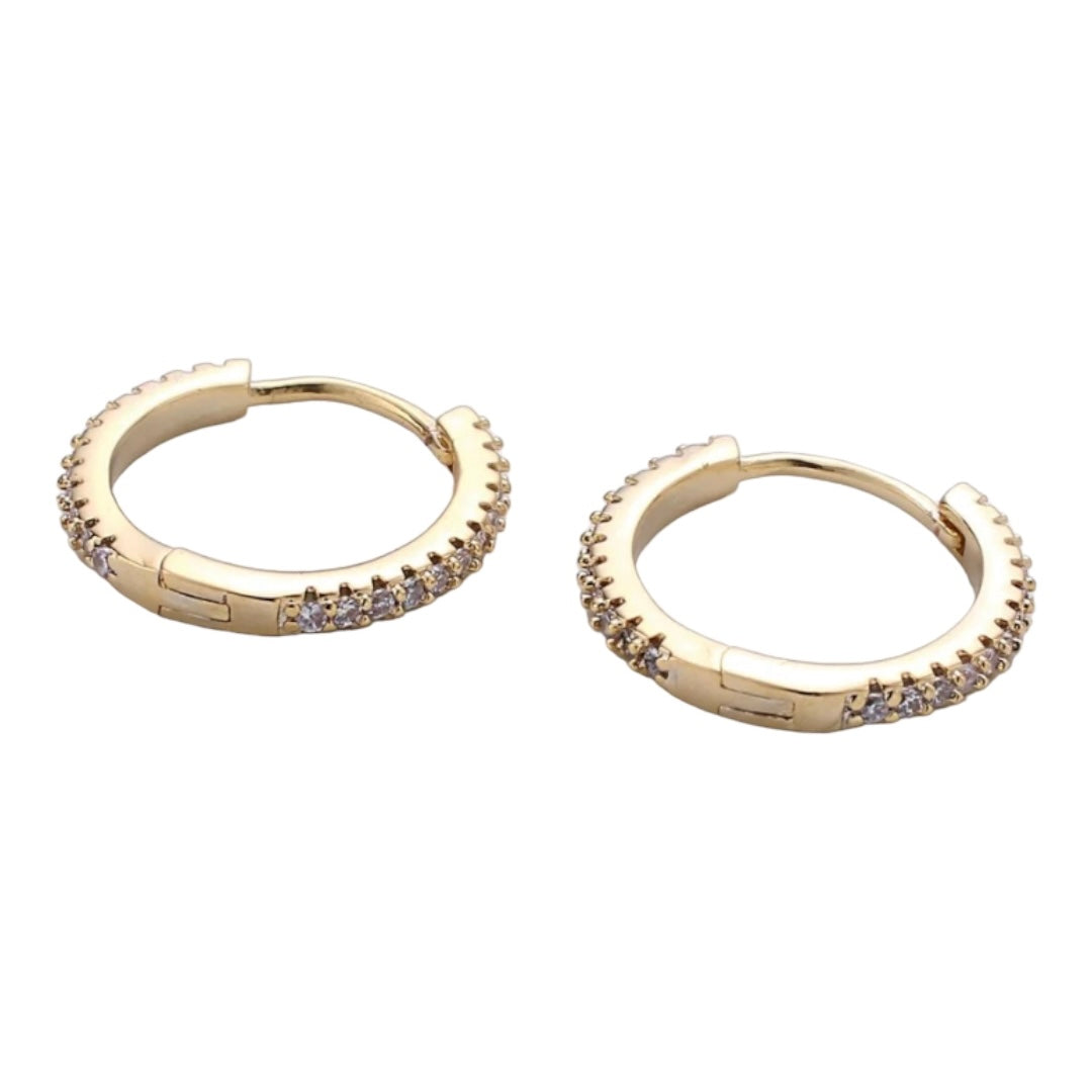 Timeless Hoop CZ Earrings