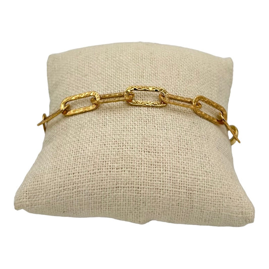 Hammered Paper Clip Bracelet