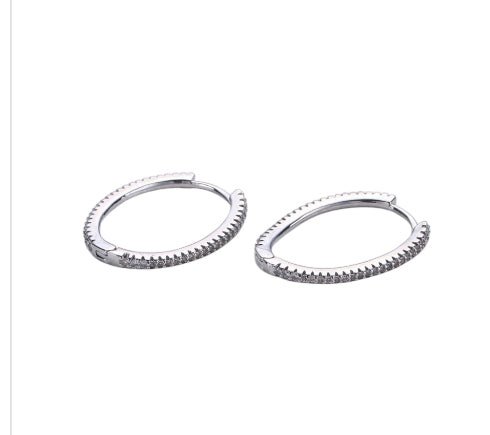 Gold Oval Hoop Earrings