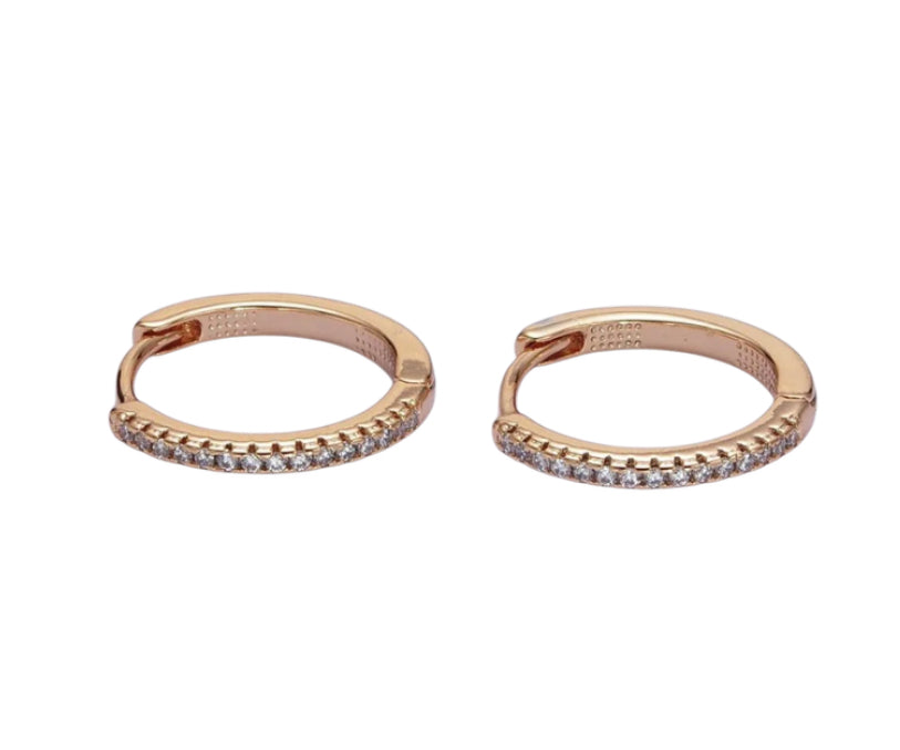 Cubic Zirconia Hoop Earrings