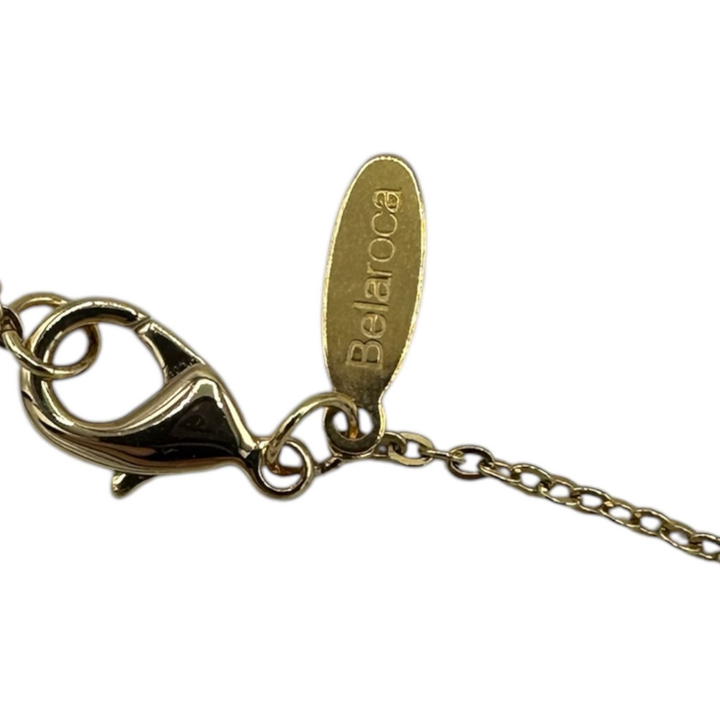 Picture- of- a -brand- tag-belaroca-jewelry ,lobster -clasp- and  -chain -belaroca jewelry