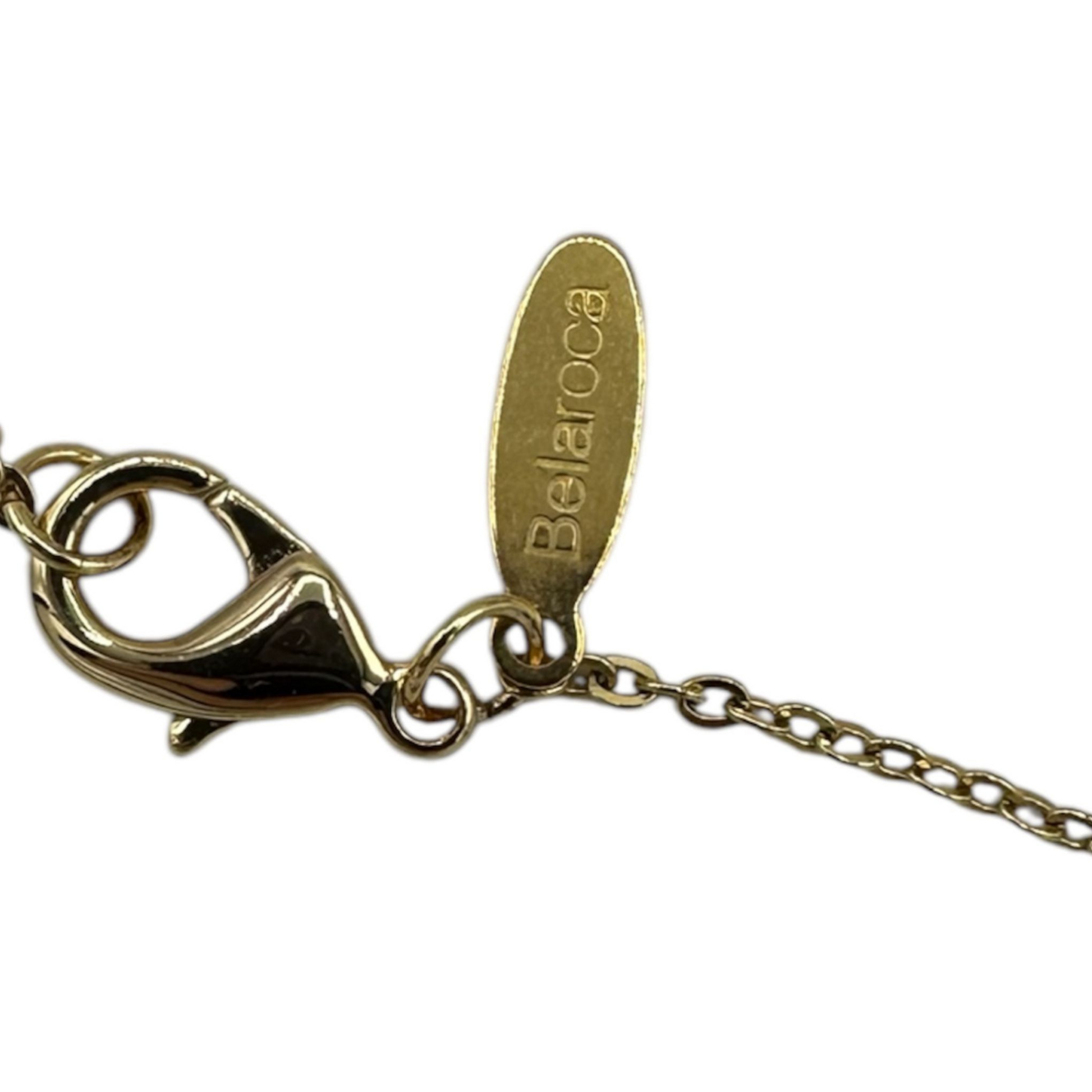 Picture- of- a -brand- tag-belaroca-jewelry ,lobster -clasp- and  -chain -belaroca jewelry