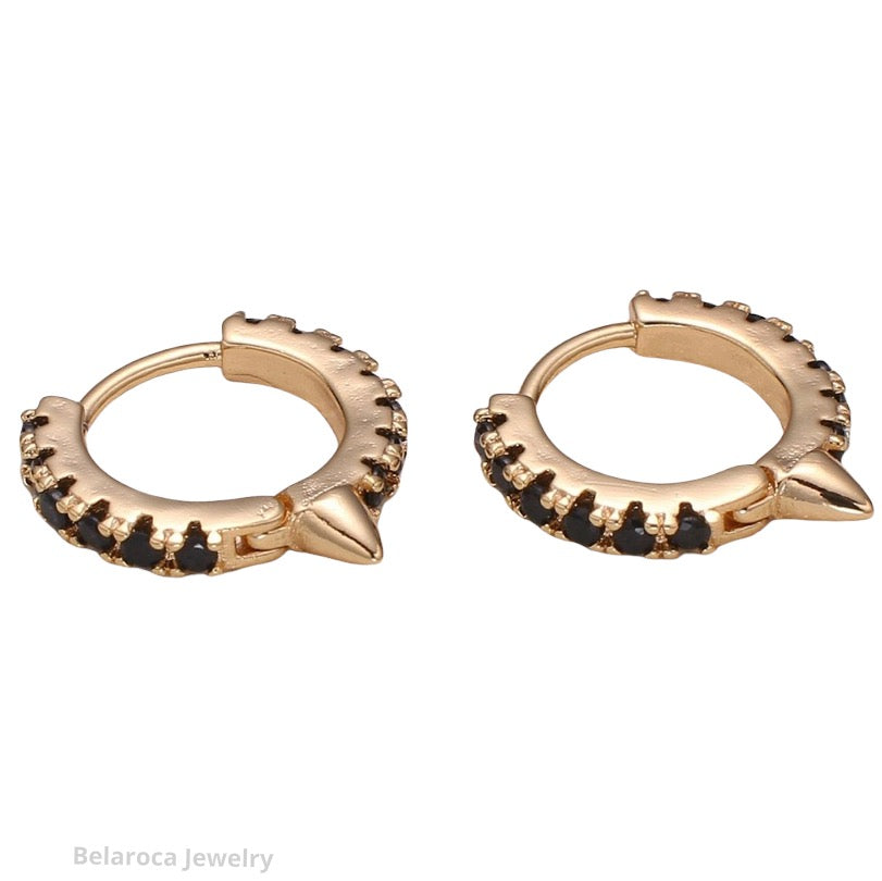 huggie cz earrings - Belaroca Jewelry