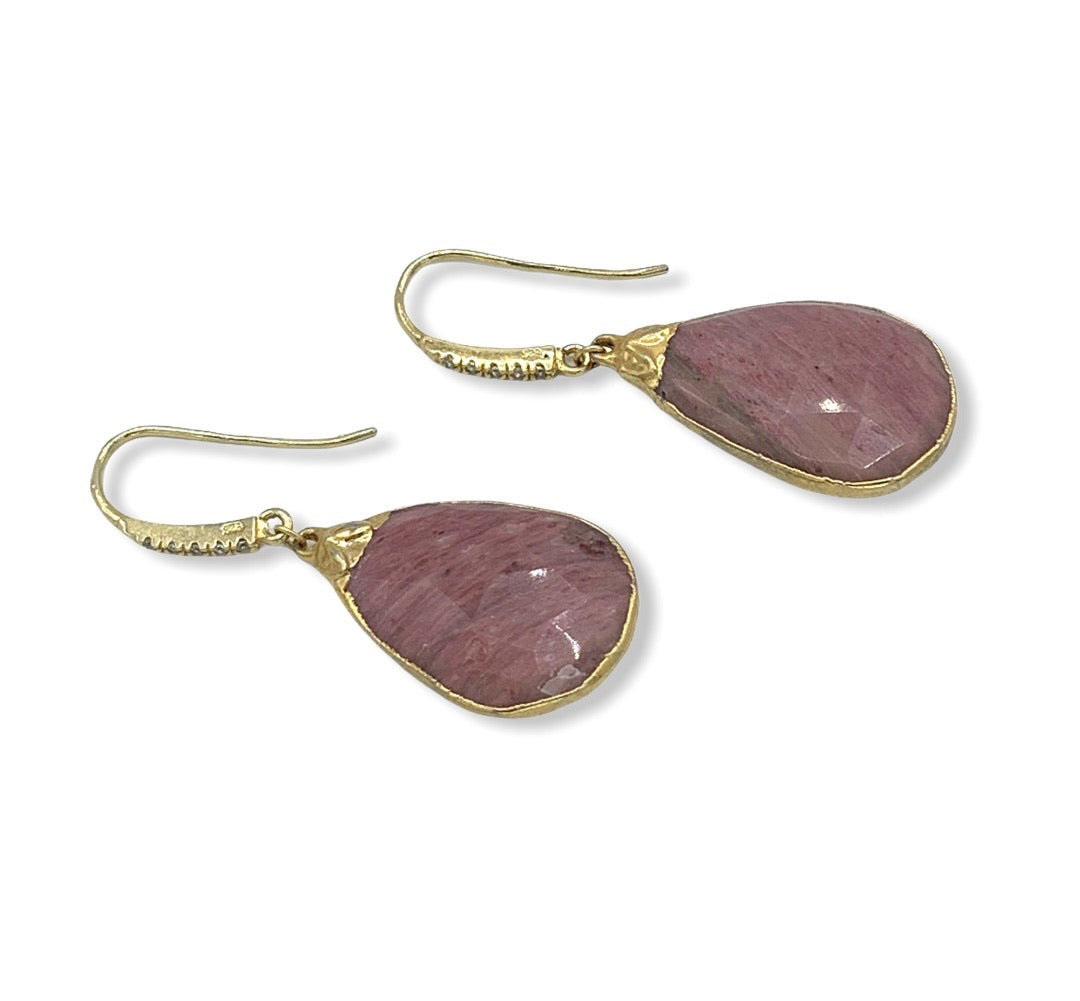 Ruby Quartz Earrings - Belaroca Jewelry