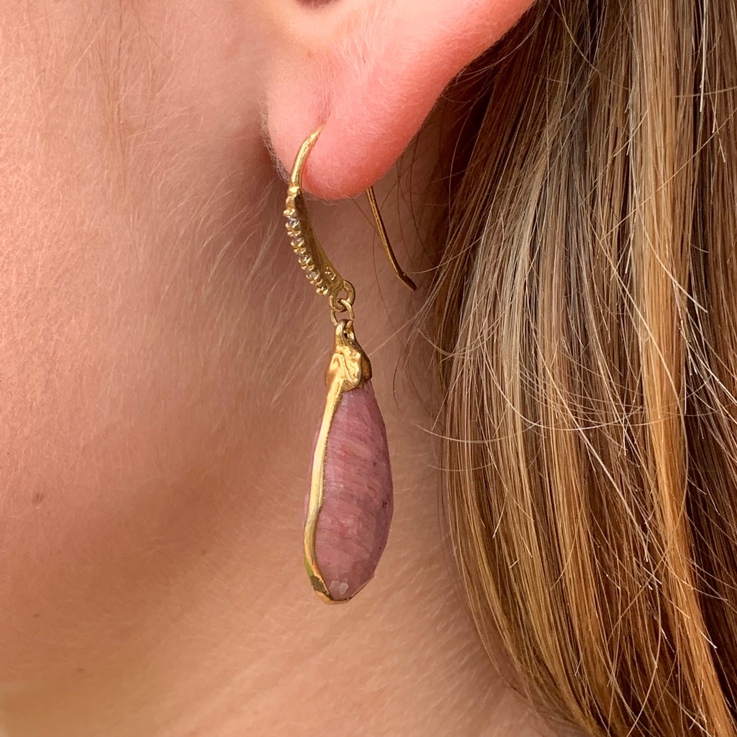 Ruby Quartz Earrings - Belaroca Jewelry