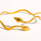 18K Gold-Plated Serpent Cuff Bracelet