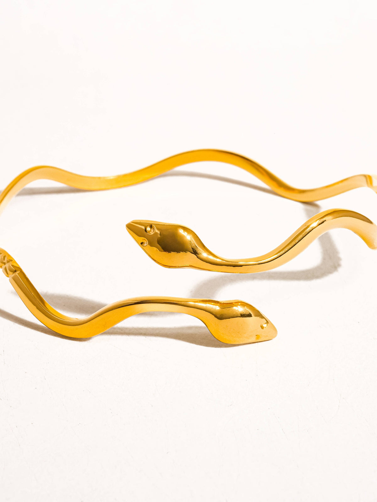 18K Gold-Plated Serpent Cuff Bracelet