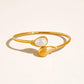 18K Gold-Plated Pearl Cuff Bracelet