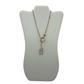 Herkimer Diamond & Danburite Lariat Necklace