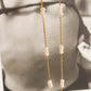 Genuine Freshwater Pearl Necklace in Gold