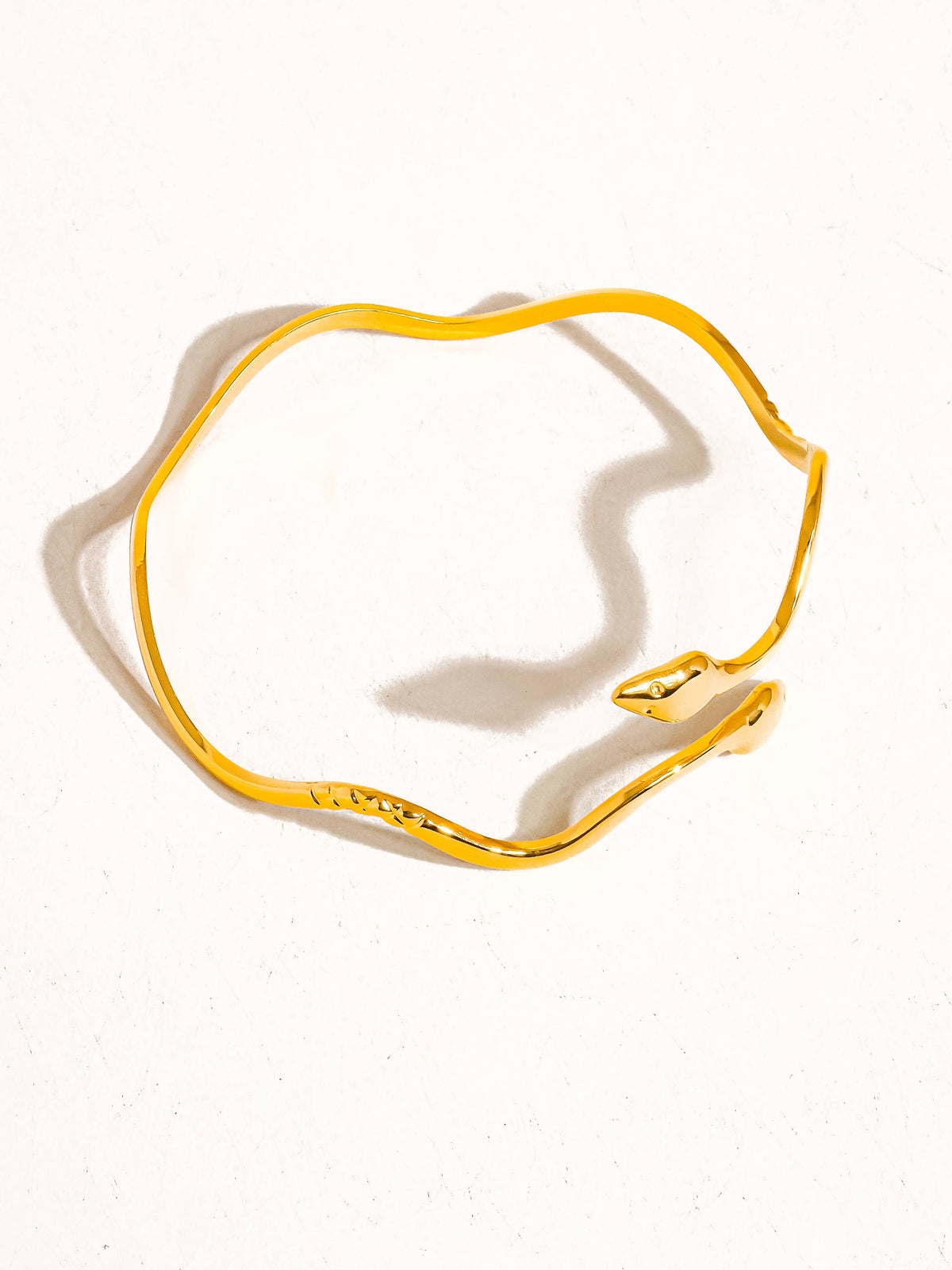 18K Gold-Plated Serpent Cuff Bracelet