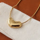 18K Gold-Plated Puffy Heart Necklace