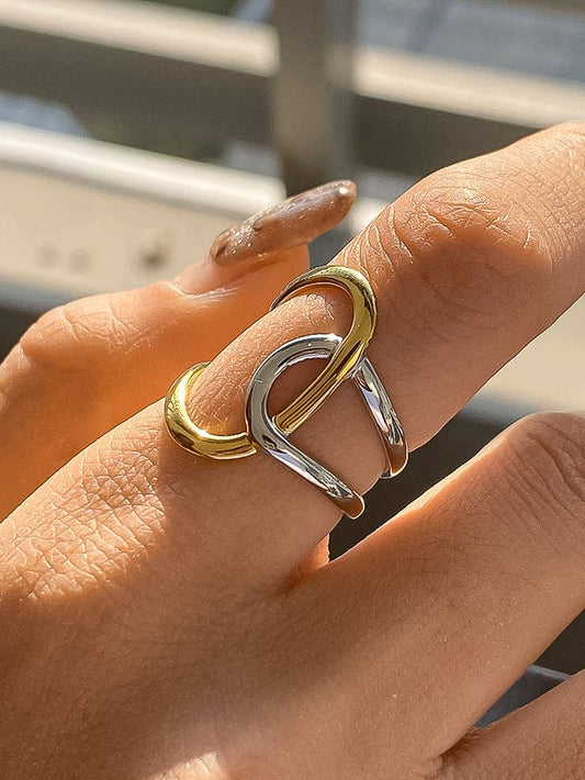 Two-Tone Abstract Ring