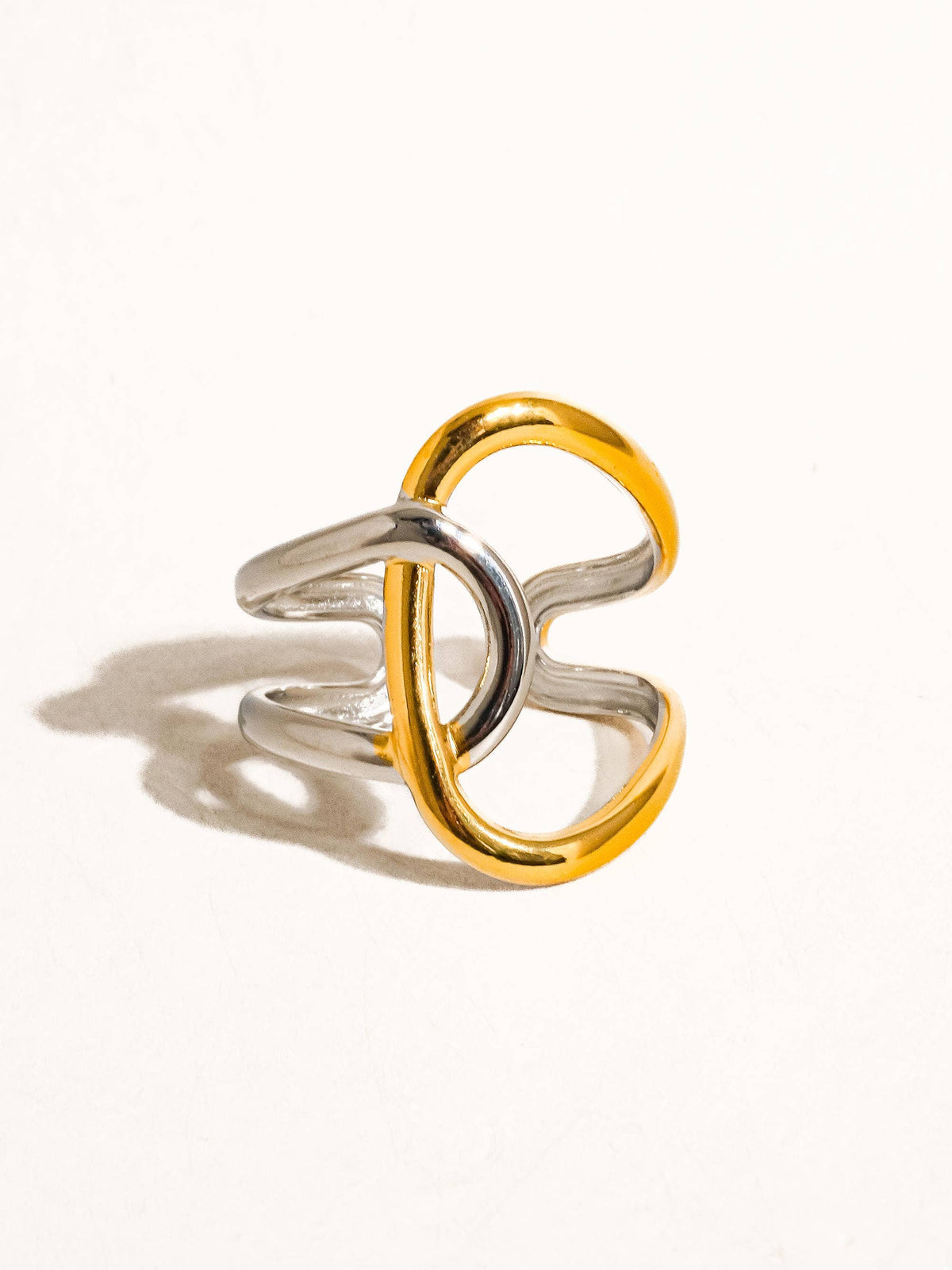 Two-Tone Abstract Ring