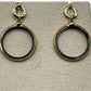 Circle Mother-of-Pearl Gold Stud Earrings