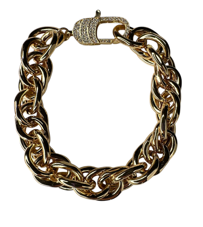 Chunky Twisted Oval Bracelet