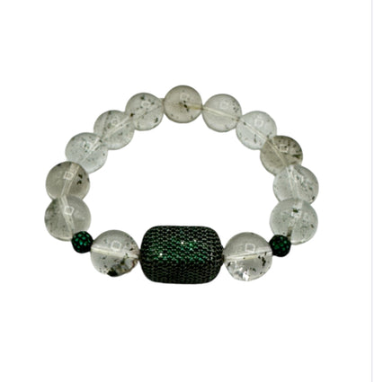 Green Phantom Quartz Stretchy Bracelet