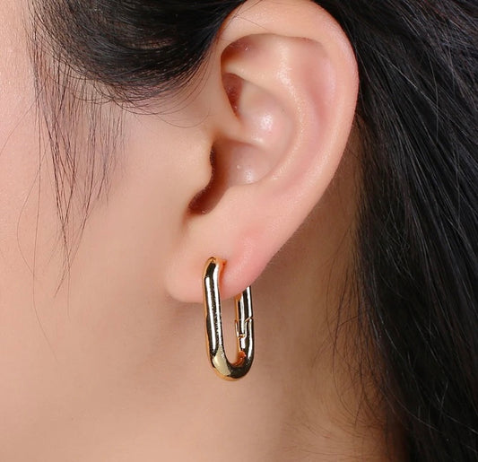 Rectangle Hoop Earrings