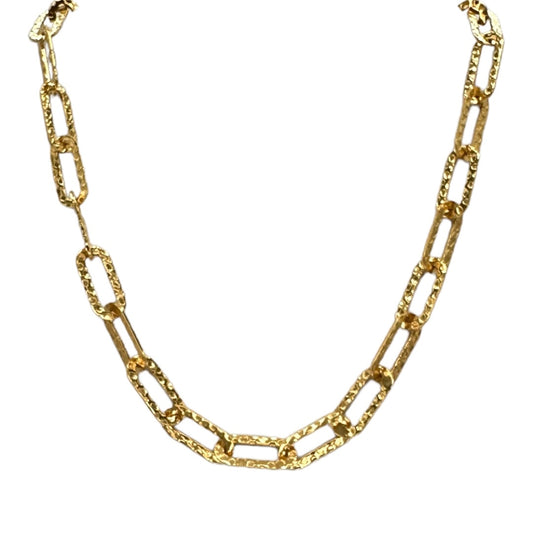 Rina Hammered Paper Clip Necklace