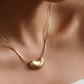 18K Gold-Plated Puffy Heart Necklace
