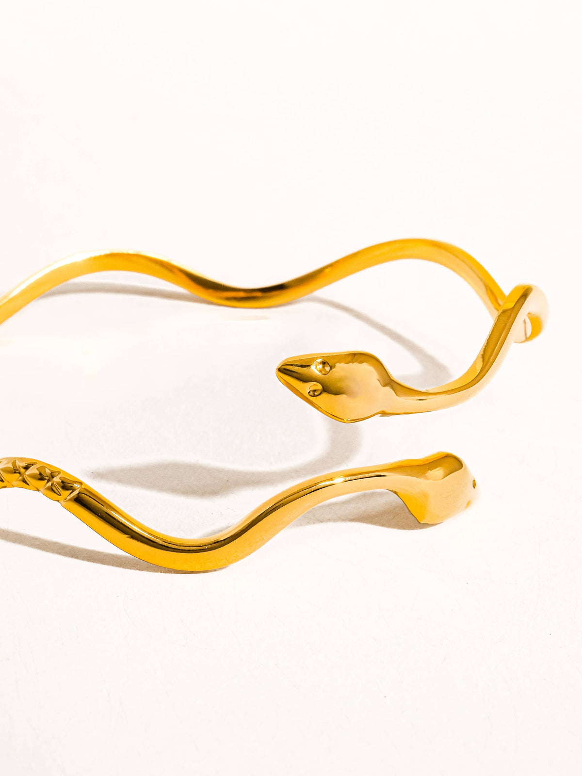 18K Gold-Plated Serpent Cuff Bracelet