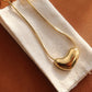 18K Gold-Plated Puffy Heart Necklace
