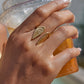18K Gold-Plated Angel Wing Adjustable Ring