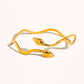 18K Gold-Plated Serpent Cuff Bracelet