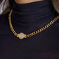 18K Gold-Plated Coin Pendant Necklace