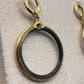 Circle Mother-of-Pearl Gold Stud Earrings