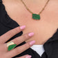 Uvarovite-paper clip-necklace-uvarovite-ring-belaroca jewelry