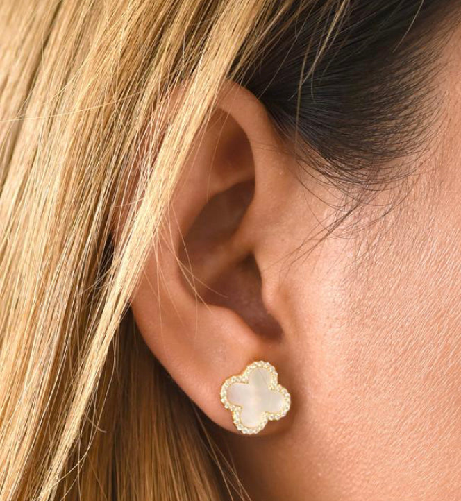 Four Leaf Clover Stud Earrings