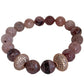 Strawberry Quartz and Rose Gold Stretch Bracelets