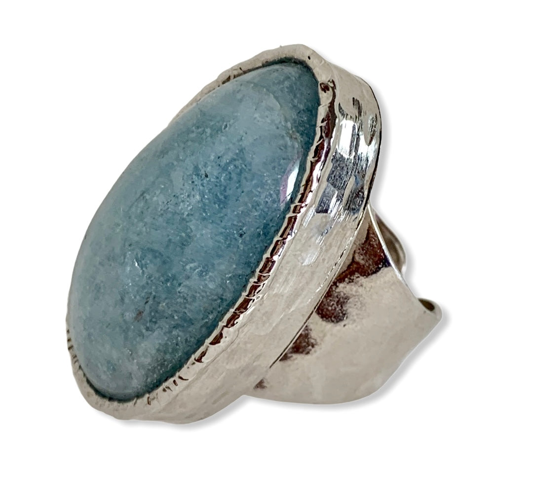 Aquamarine Cuff Ring - Belaroca Jewelry