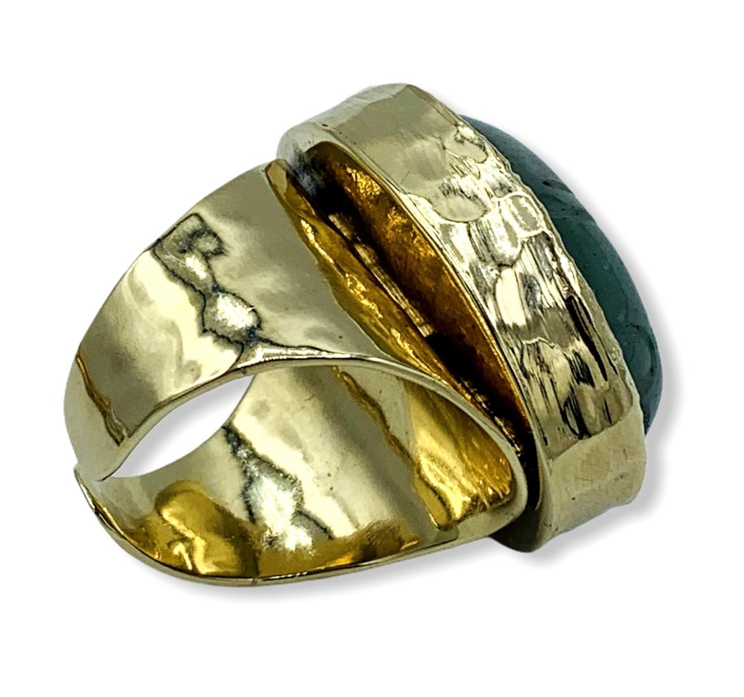 Jade Scarab Cuff Ring - Belaroca Jewelry