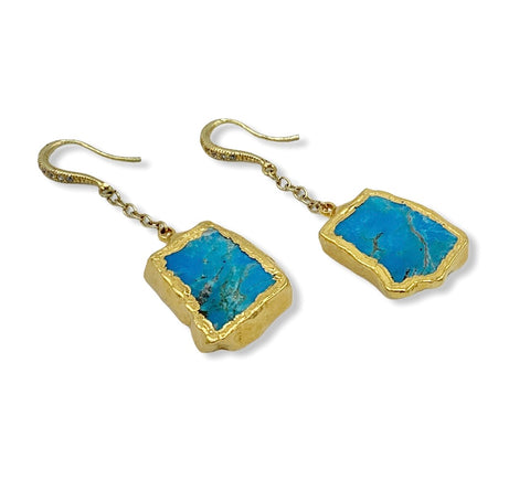 Turquoise chandelier Earrings - Belaroca Jewelry