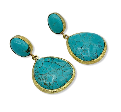Turkish Turquoise Earrings - Belaroca Jewelry