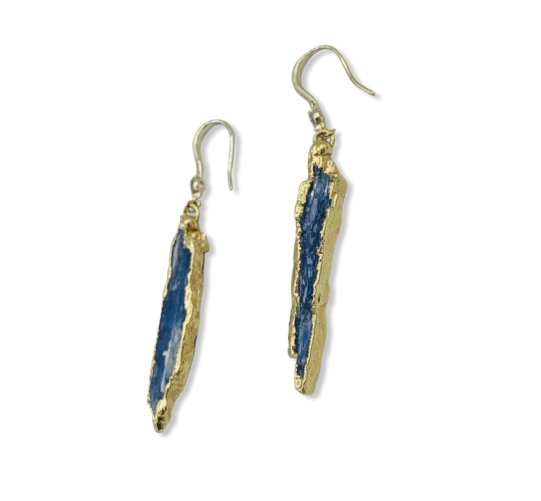 Gold Kyanite Earrings - Belaroca Jewelry